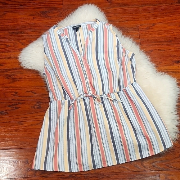 Lane Bryant Striped Vneck Tank Top - Picture 1 of 3